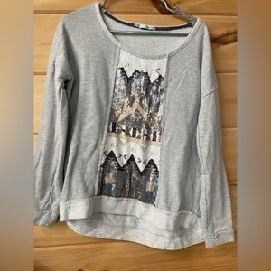 Maurice’s Womens beaded grey sequin sweater